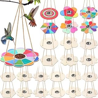 DoubleFill 24 Pcs Bird Feeder Craft Kits for Kids Ages 3-8 Make Your Own...
