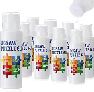 8 Pack 120ml Jigsaw Puzzle Glue Clear with New Sponge Head Suitable for ...