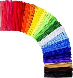 Pipe Cleaners,1000 pcs and 20 Assorted Colors 12 inch Chenille Stems for...