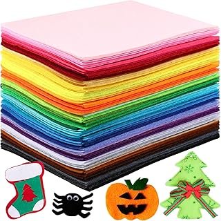 Reginary 120 Pcs 12 x 8 Inch Felt Sheets for Craft 40 Assorted Color Chr...