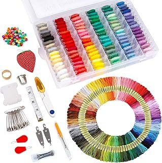 INSCRAFT Embroidery Floss Kit, 364 Pack Embroidery Cross Stitch Kit with...