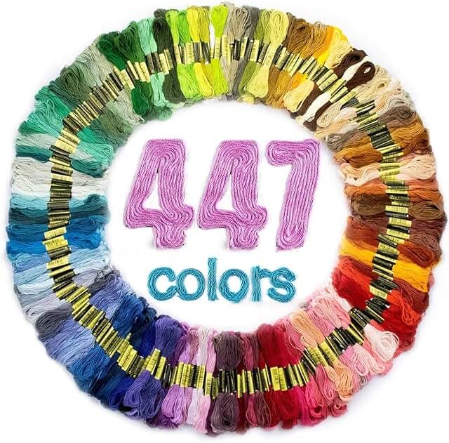 LOVIMAG Embroidery Thread Floss 447 Colors Skeins Friendship Bracelet St...