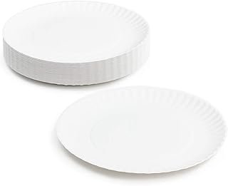 Hygloss Products Paper Plates - Uncoated White Plate - Use for Foodware,...