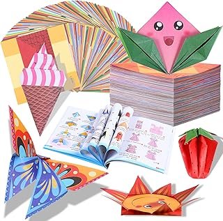 432 Sheets Origami Paper Kit with Guiding Book Origami Kit for Kids Ages...