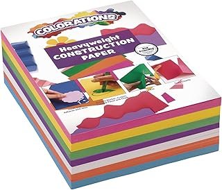 Colorations Construction Paper for Kids - 7 Bright Colors - 600 Bulk She...