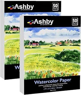 100 Sheets of Practice Watercolor Paper (9