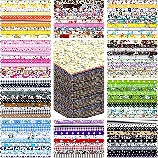 150 Pcs 10 x 10 Inches Cotton Fabric Bundle Precut Fat Squares Fabric Sc...