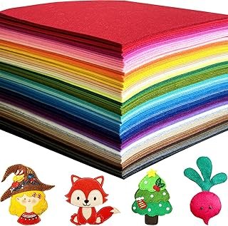 80 PCS Wool Blend Felt Sheets for Crafts 2 mm Thickness, 40 Color 11.8 x...