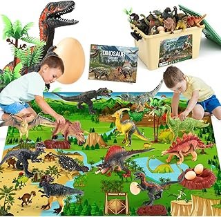 FRUSE Jurassic Dinosaur Toys Figures,12 PCS Realistic Large Dinosaur Fig...