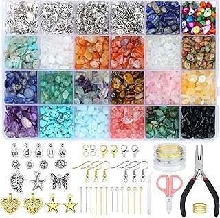 ZHIYUXI Jewelry Making Kit for Adults Women 1600PCS 20Colors Crystal Bea...
