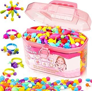 FUNZBO 650pcs Pop Beads - Jewelry Making Kit for 3 4 5 6 7 8 Year Old Li...