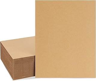 Juvale Corrugated Cardboard Sheets - 11 x 14 in, Brown, 50 Pack - Packin...