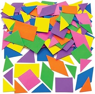 Baker Ross Jumbo Foam Shapes (Pack of 150) Assorted Shape Decorative Foa...