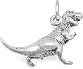 Tyrannosaurus Dinosaur T-Rex 3D 925 Solid Sterling Silver Charm Pendant ...