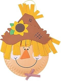 Paper Plate Scarecrow Craft Kit - Makes 12 - Fall Crafts for Kids and Fu...