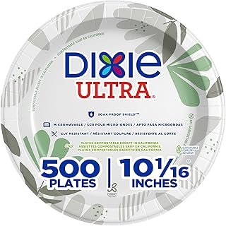 Dixie Ultra 10 Inch Heavy-Weight Paper Plates By GP PRO, Pathways Botani...