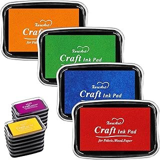 Large Finger Ink Pads for Kids Washable Craft Ink Stamp Pads, 16 Color D...