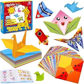 Aigybobo Origami Paper Set, 308PCS Kids Craft Paper Kit with Instruction...