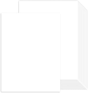 100 Sheets White Cardstock 8.5 x 11 Certificate Paper, Goefun White Card...