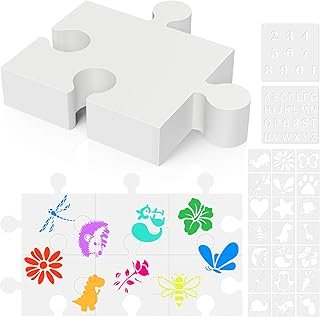 Blank Puzzle Pieces to Draw on, Make Your Own Puzzle Jigsaw, Large White...